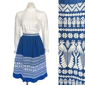 v i n t a g e :: Embroidered 50s Guatemala Folk Skirt Handwoven